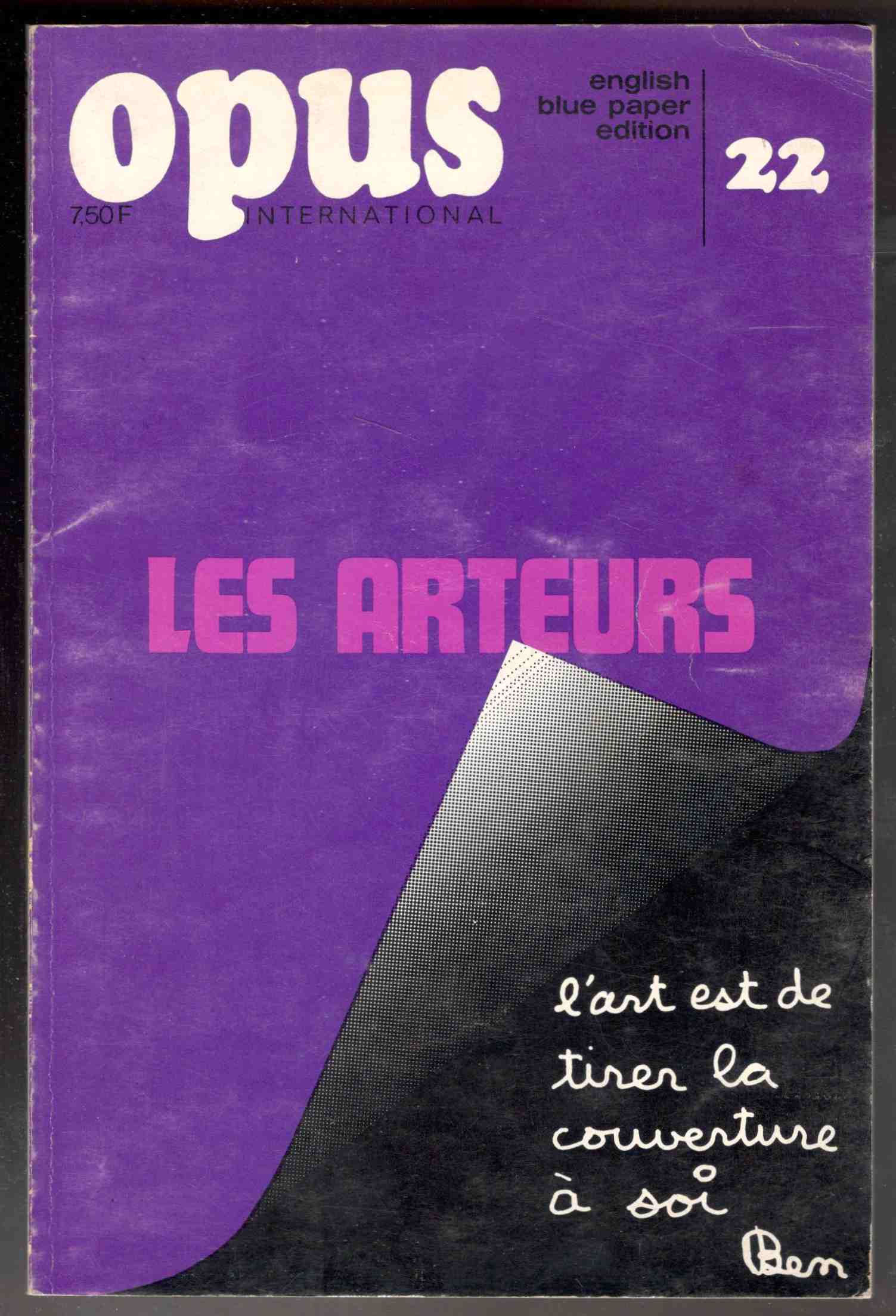 Opus International No. 22. Les arteurs