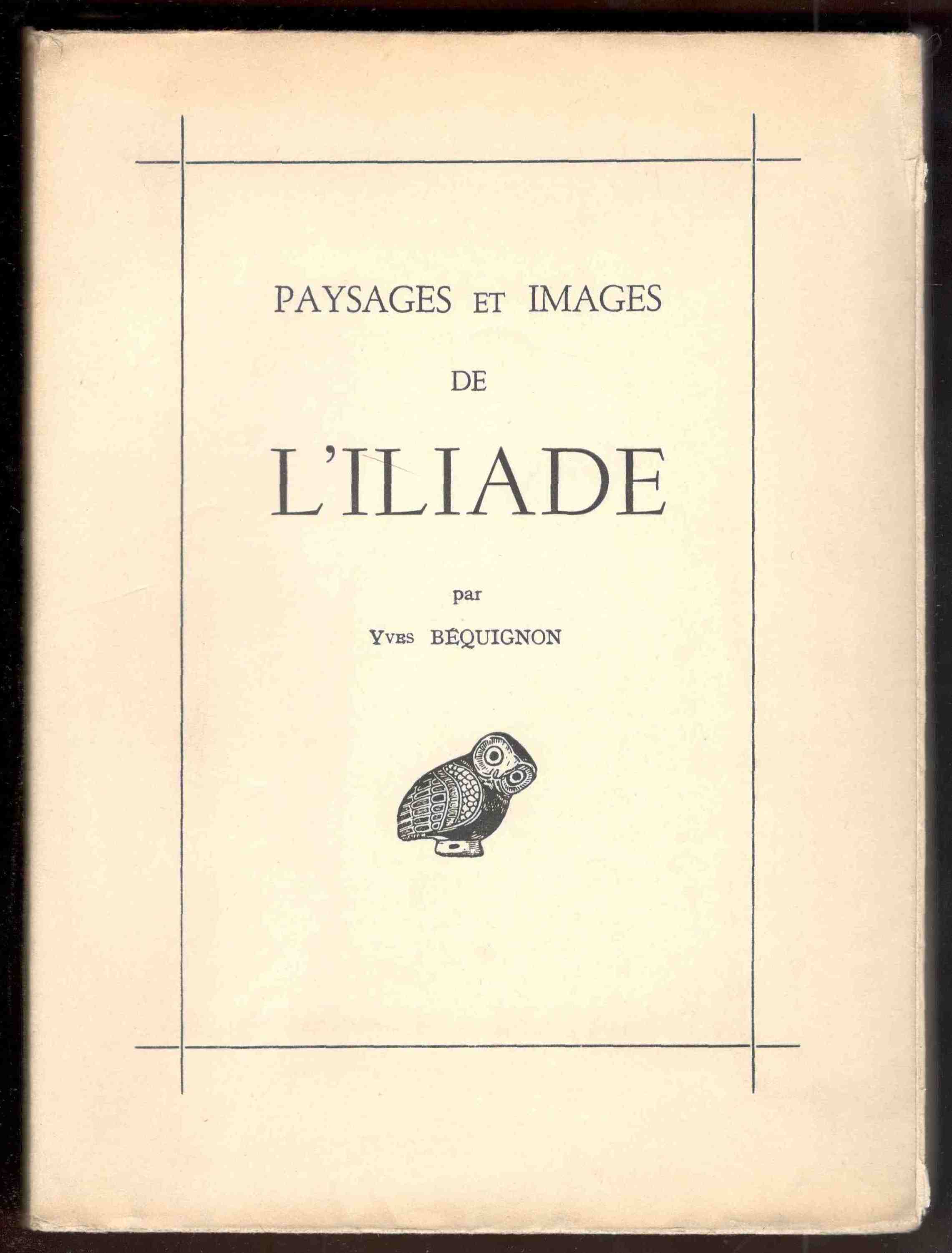 Paysages et images de l'Iliade