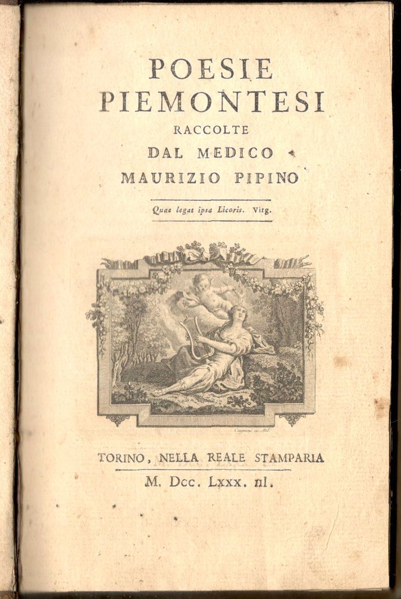 Poesie piemontesi raccolte dal medico Maurizio Pipino