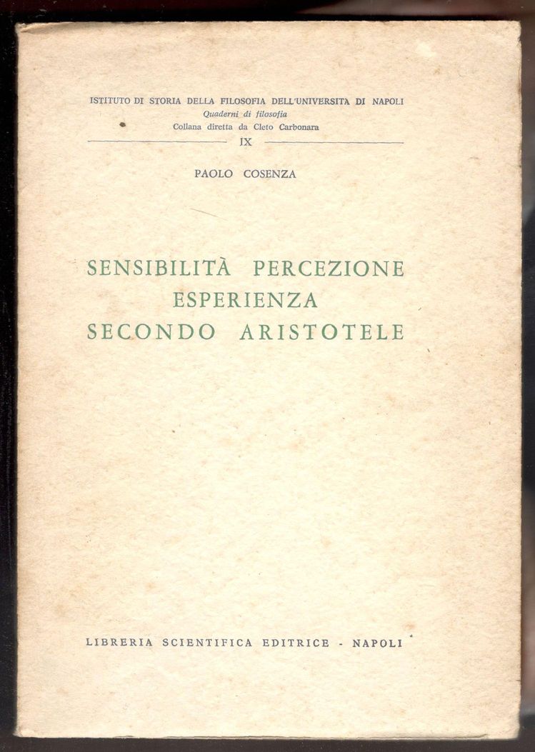 Sensibilità percezione esperienza secondo Aristotele