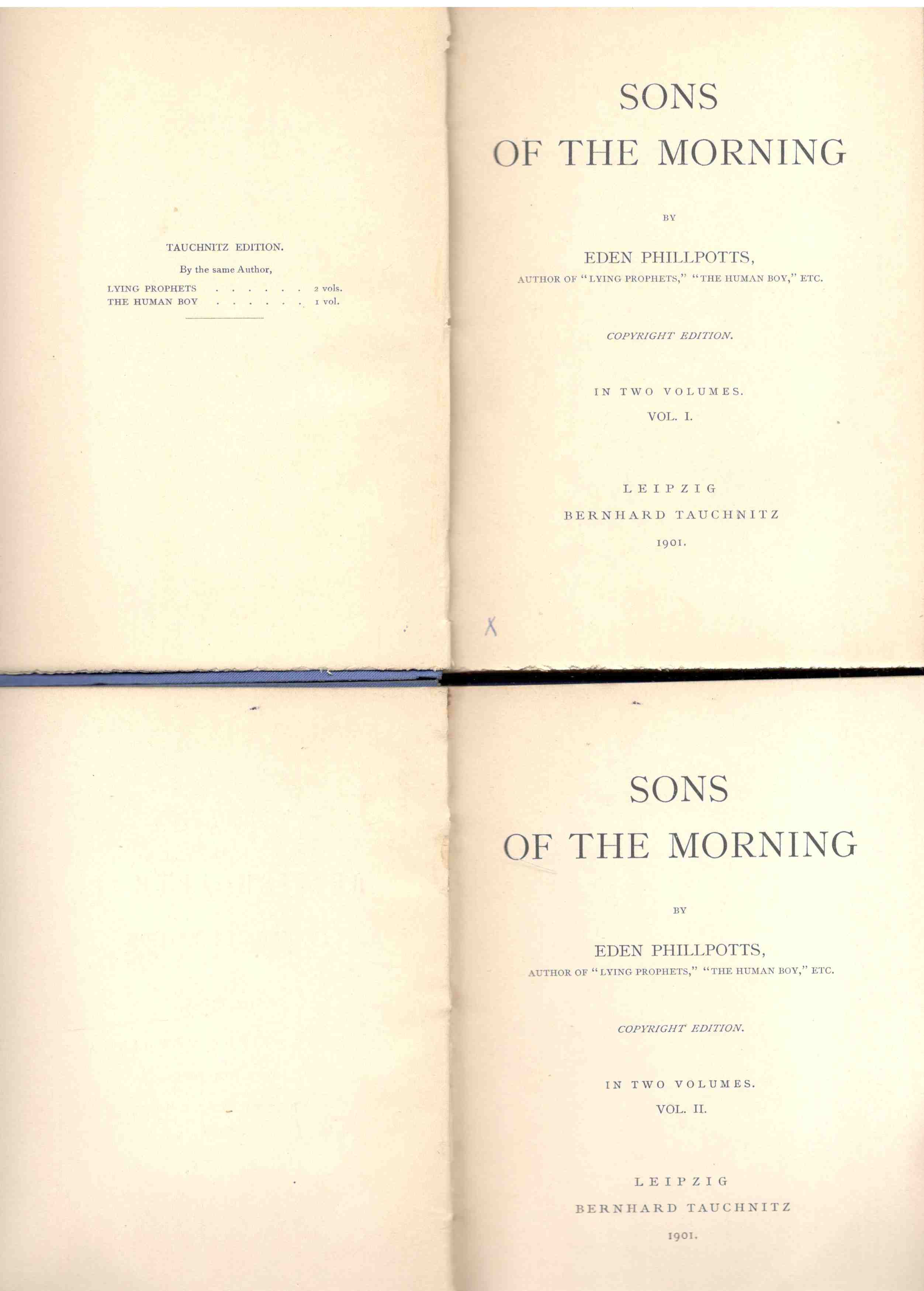 Sons of the morning. In two volumes