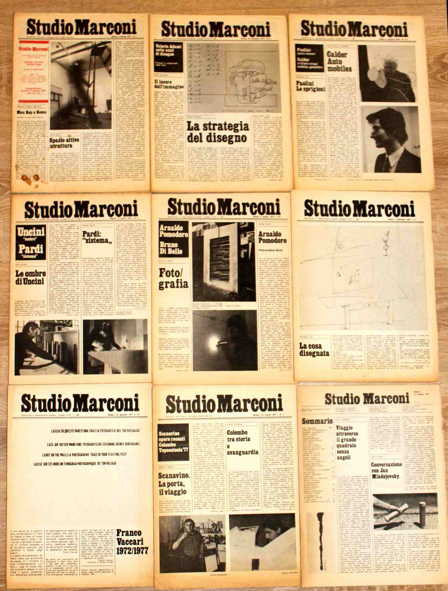 Studio Marconi. Bollettino, notiziario, catalogo dello Studio Marconi. N° 1, …