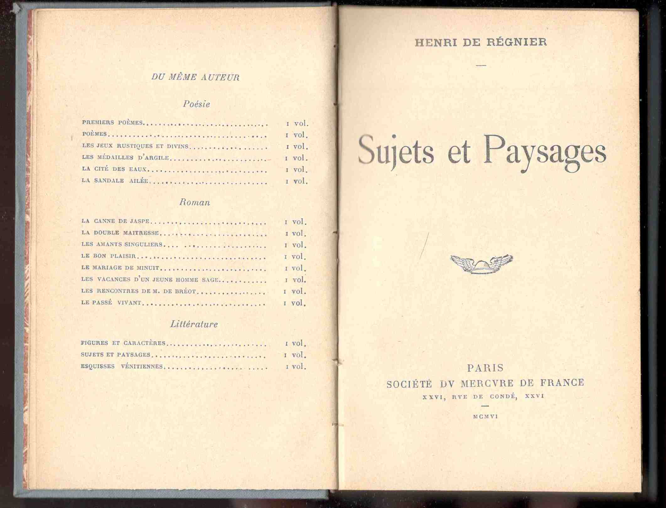 Sujets et Paysages