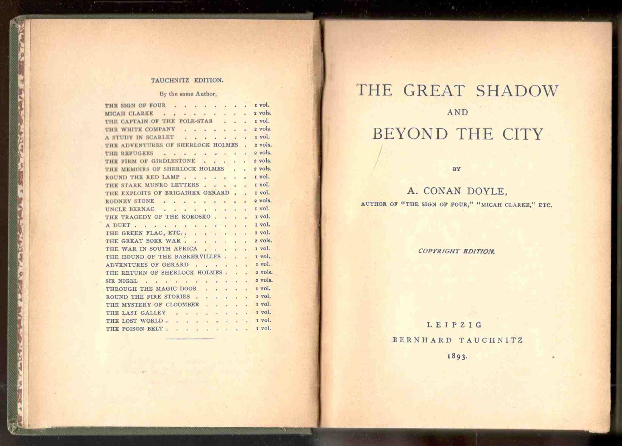 The Great Shadow and Beyond the City