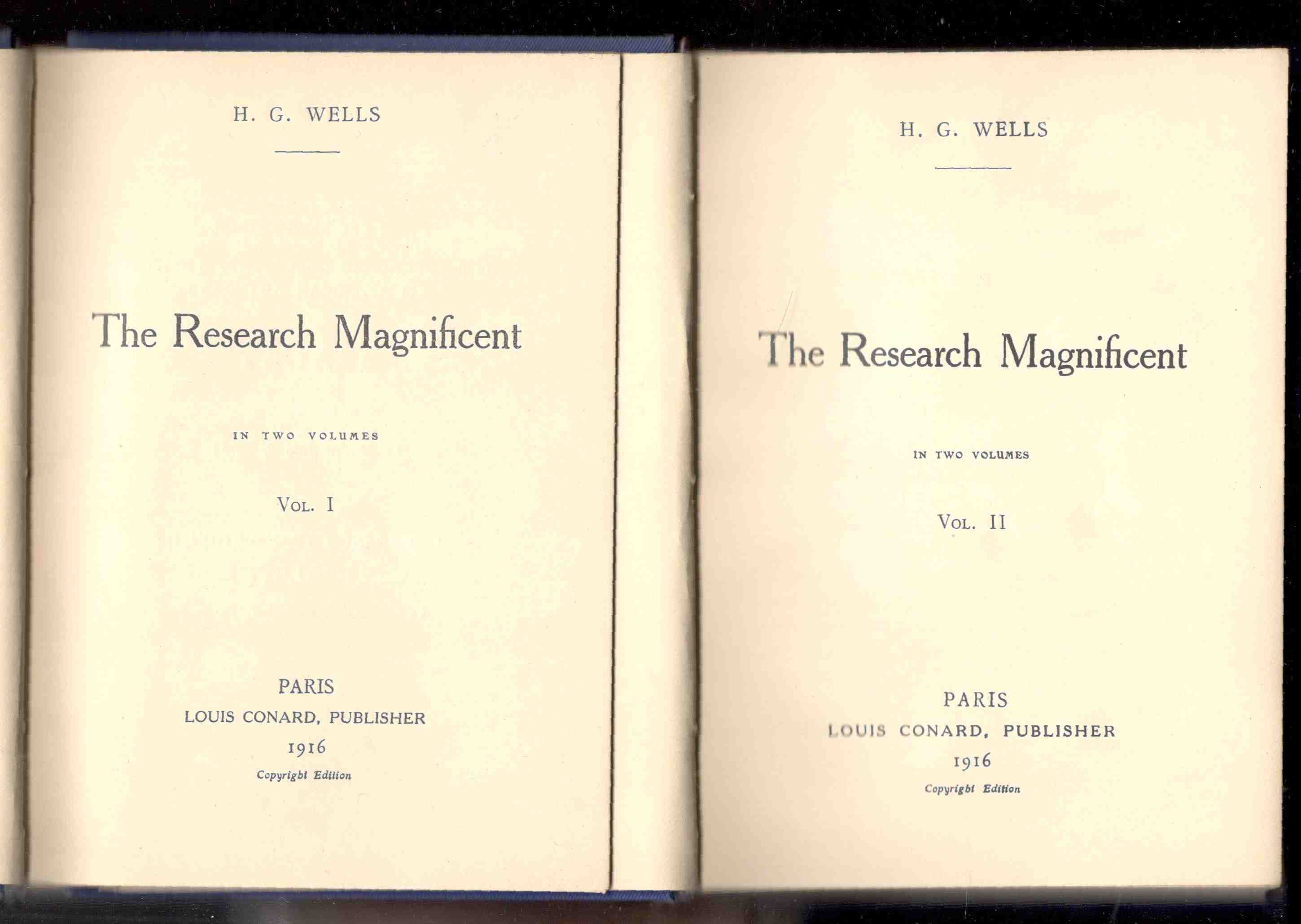 The Research Magnificent. In two volumes