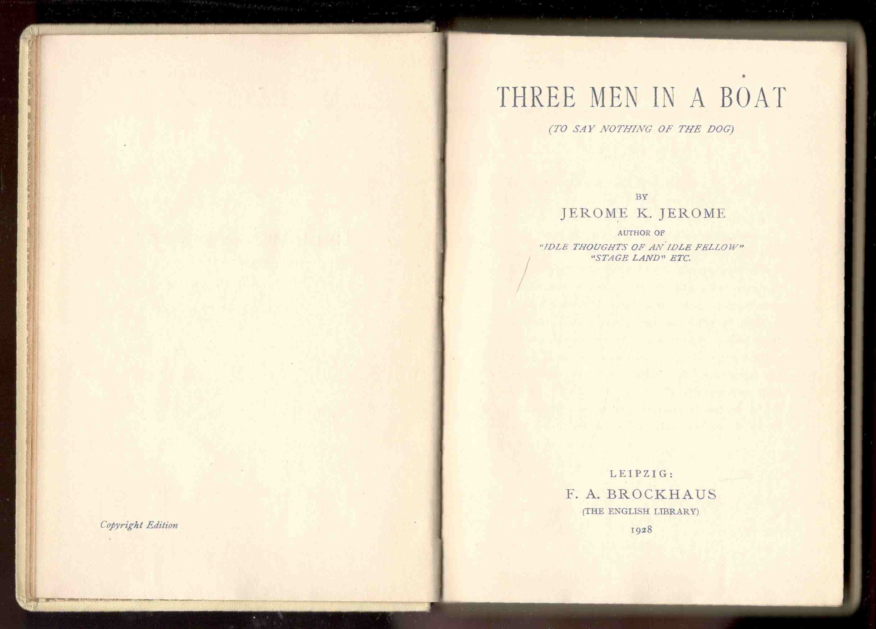 Three Men in a Boat (to Say Nothing of the …