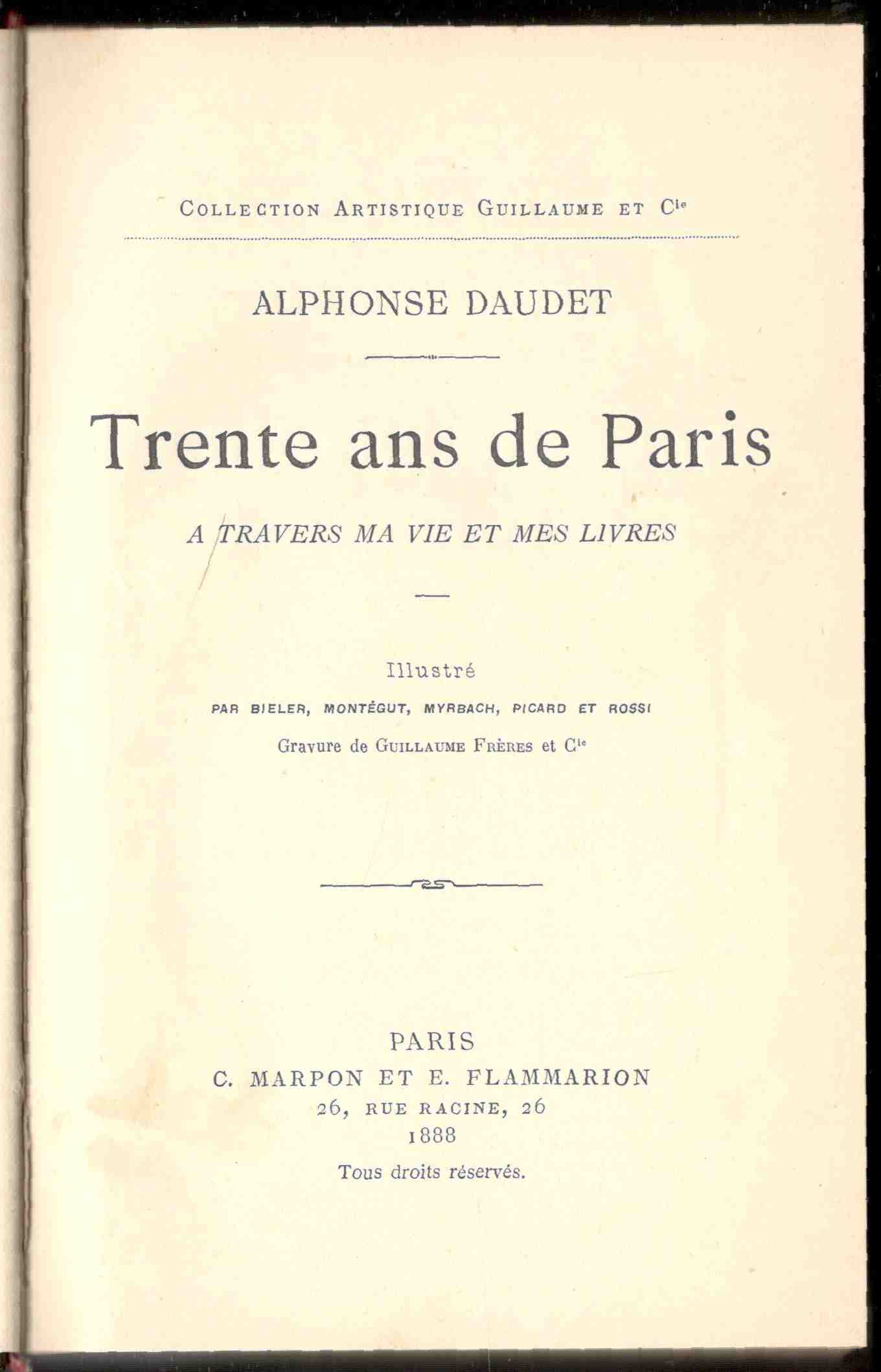 Trente ans de Paris à travers ma vie et mes …