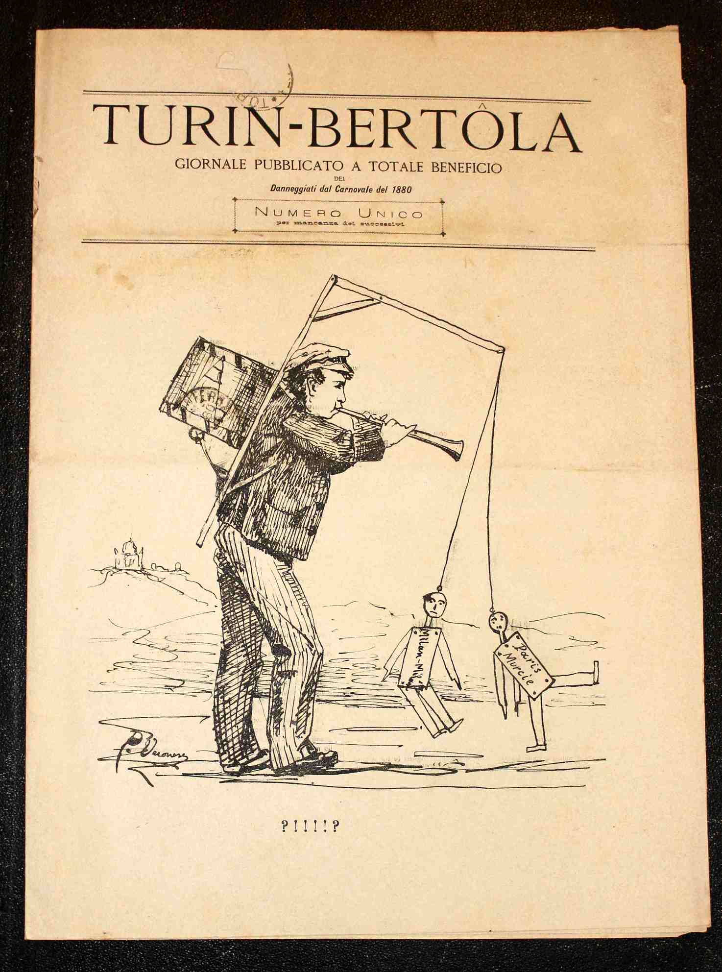 Turin-Bertola. Giornale pubblicato a totale beneficio dei danneggiati del Carnovale …