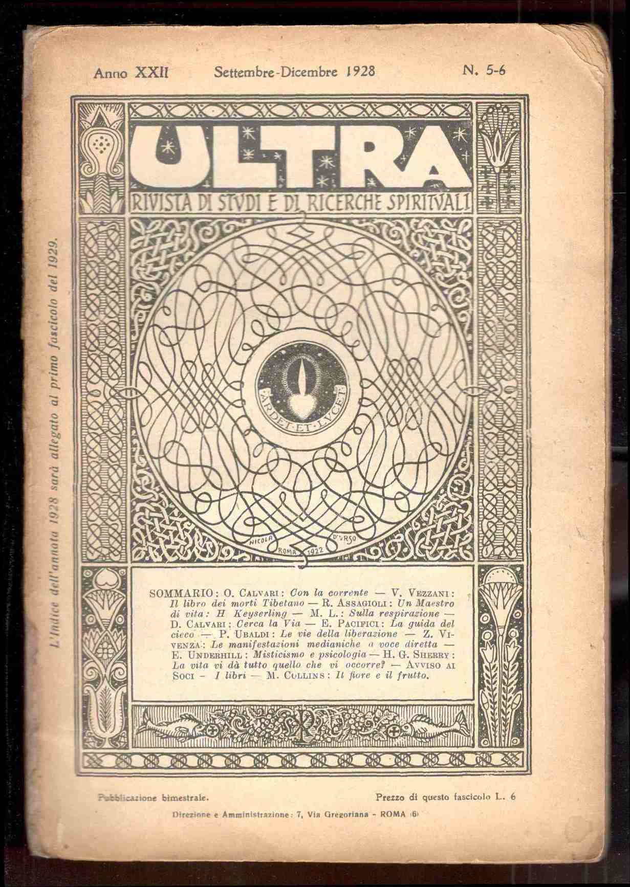 ULTRA. Rivista di studi e di ricerche spirituali. Anno XXII, …