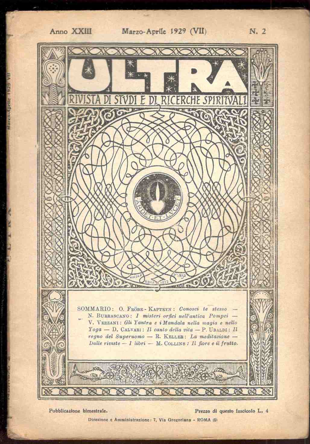 ULTRA. Rivista di studi e di ricerche spirituali. Anno XXIII, …