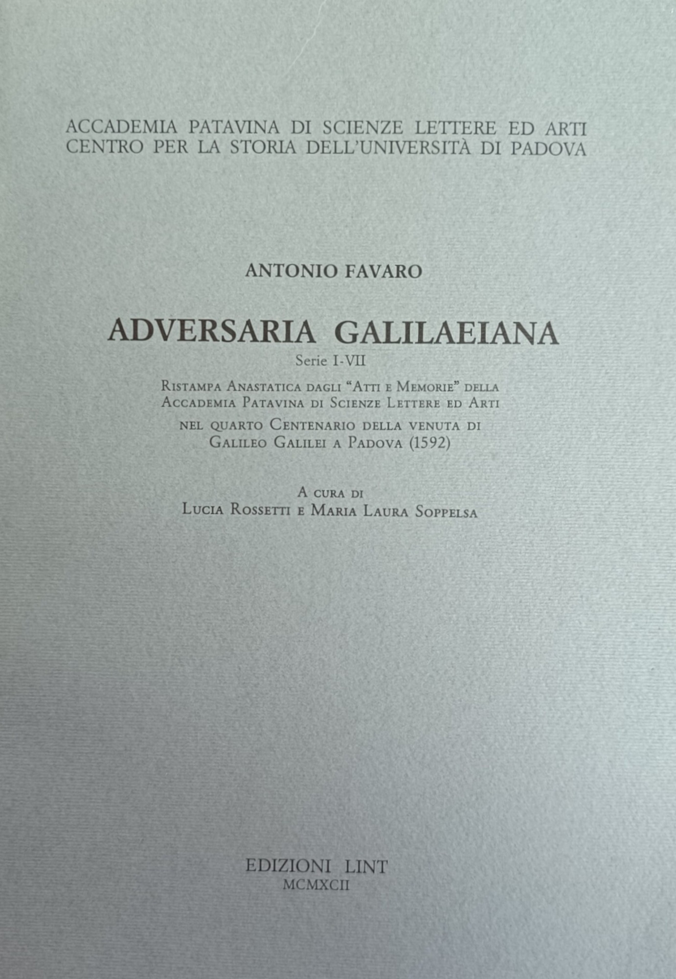 ADVERSARIA GALILEIANA