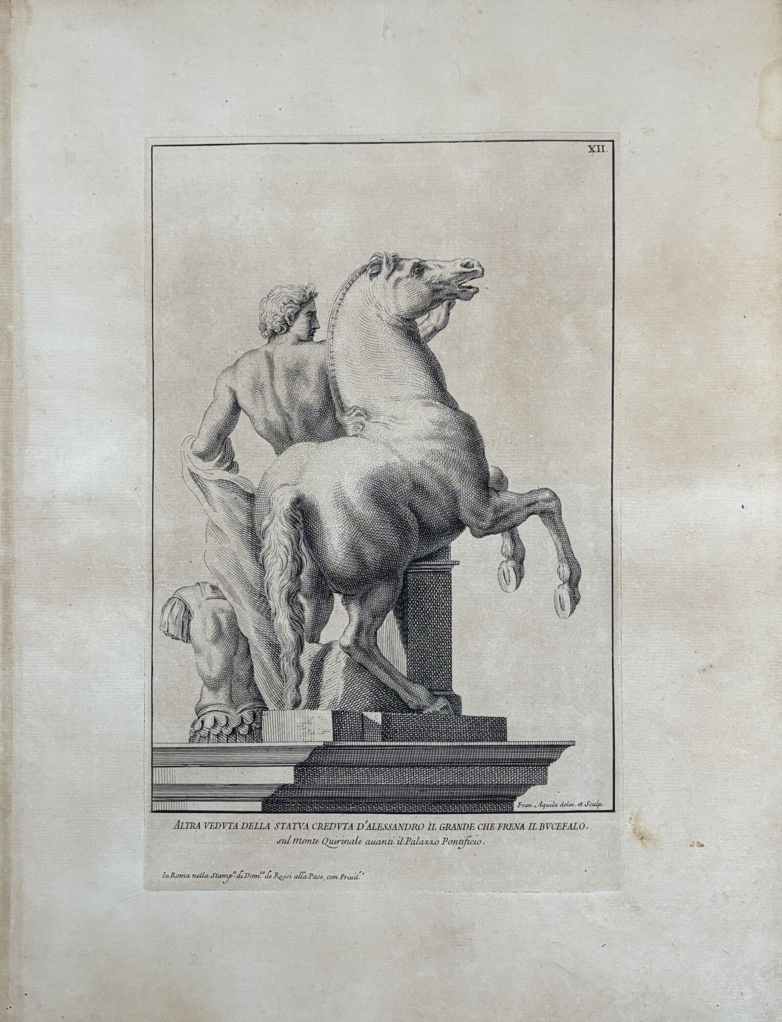 ALTRA VEDUTA DELLA STATUA CREDUTA D'ALESSANDRO IL GRANDE CHE FRENA …
