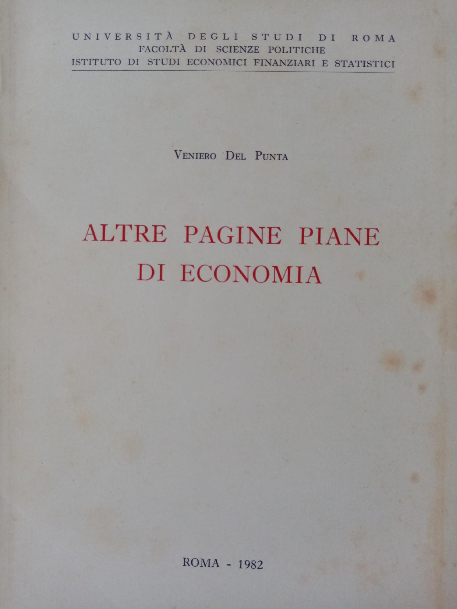 ALTRE PAGINE PIANE DI ECONOMIA