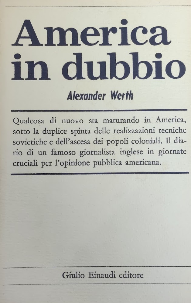 AMERICA IN DUBBIO