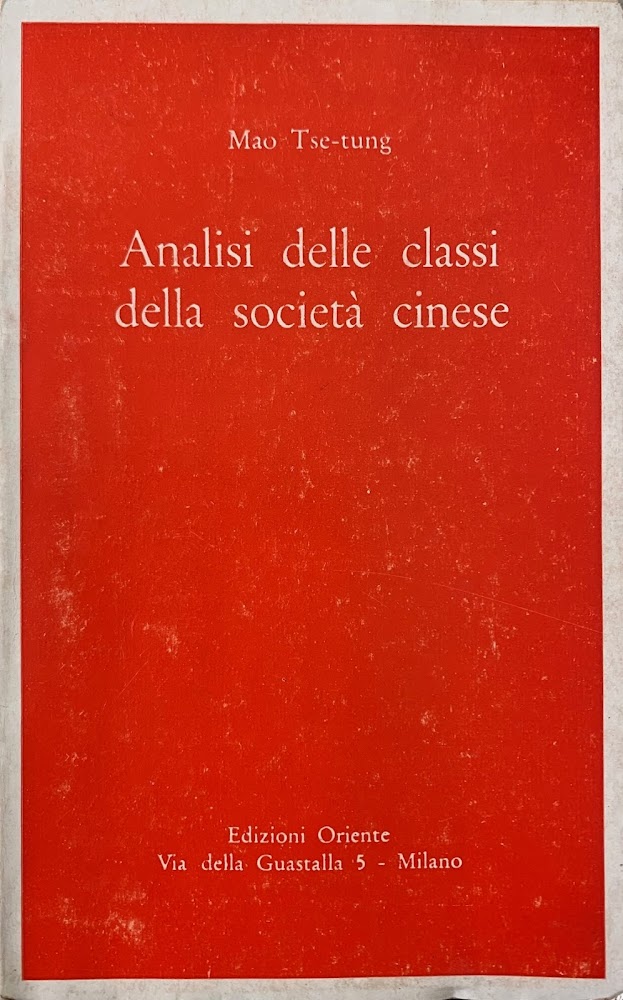 ANALISI DELLE CLASSI DELLA SOCIETA' CINESE