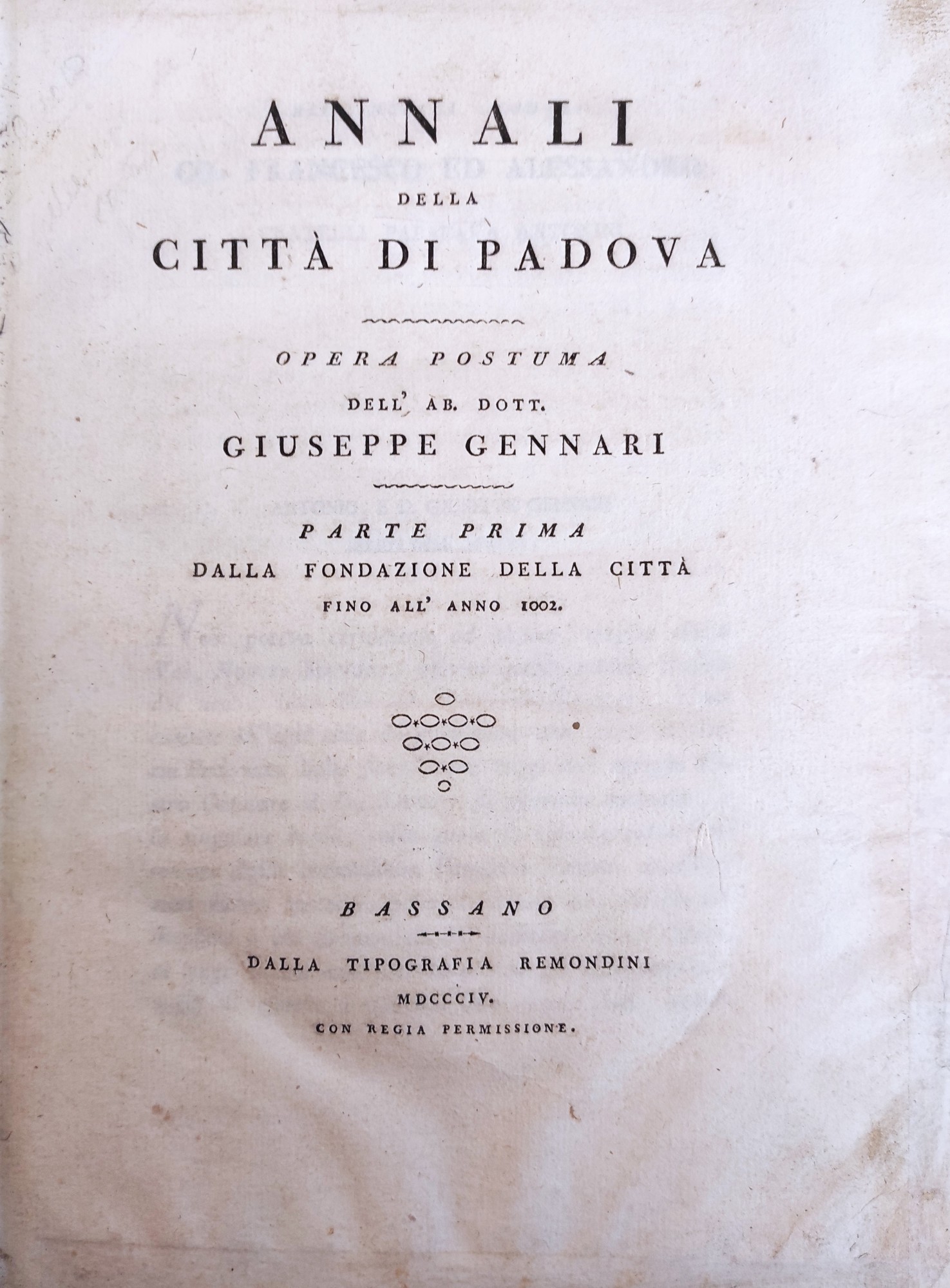 ANNALI DELLA CITTÀ DI PADOVA