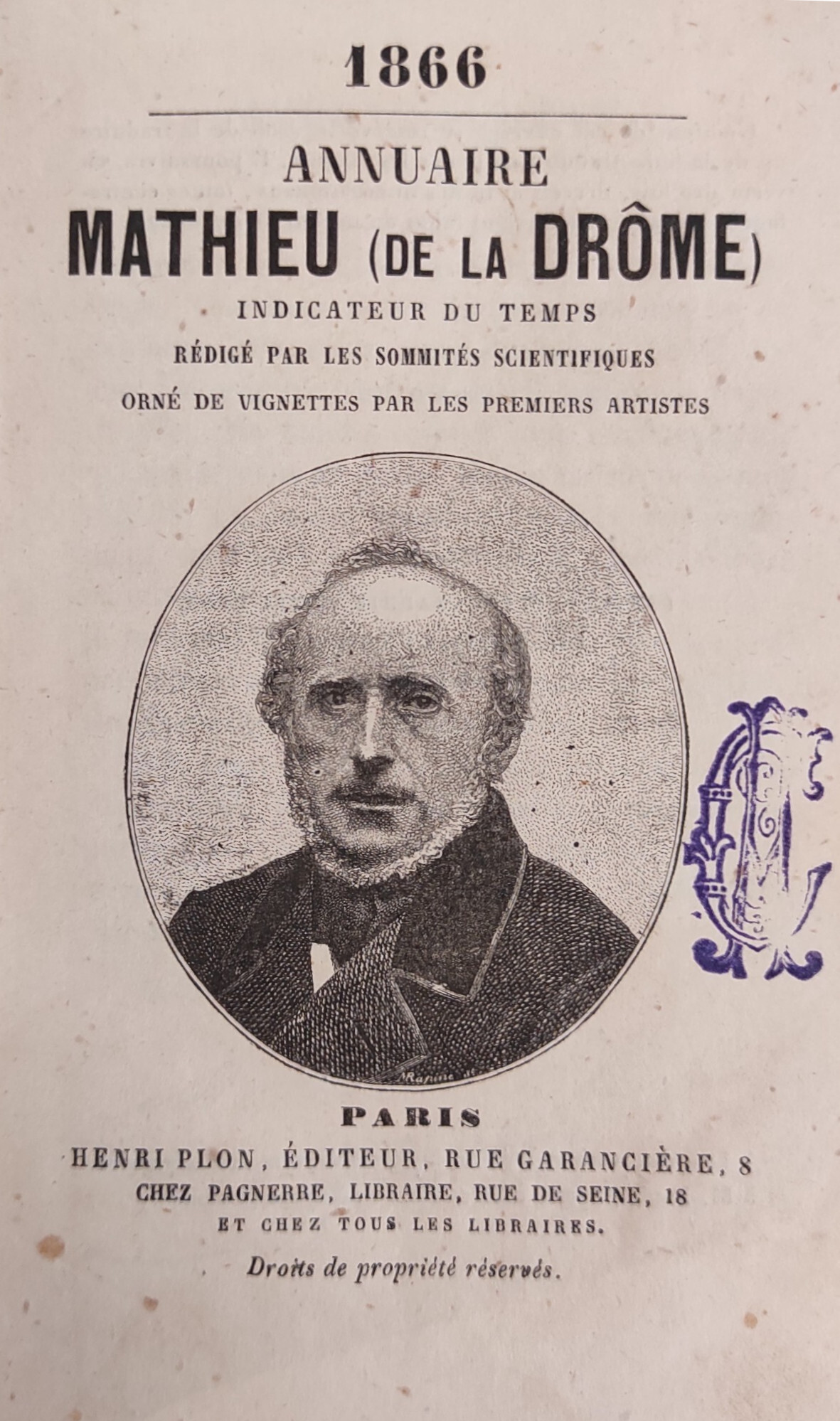 ANNUAIRE MATHIEU (DE LA DROME) INDICATEURS DU TEMPS REDIGÈ PAR …