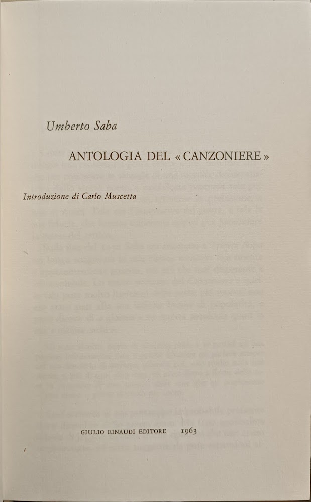 ANTOLOGIA DEL "CANZONIERE"