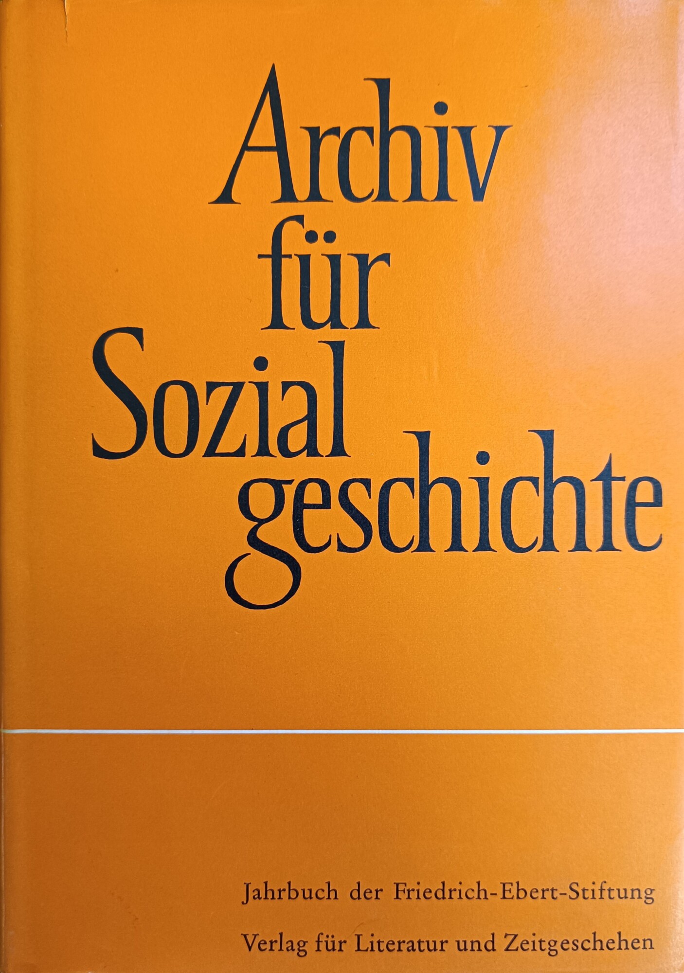 ARCHIV FUR SOZIALGESCHICHTE