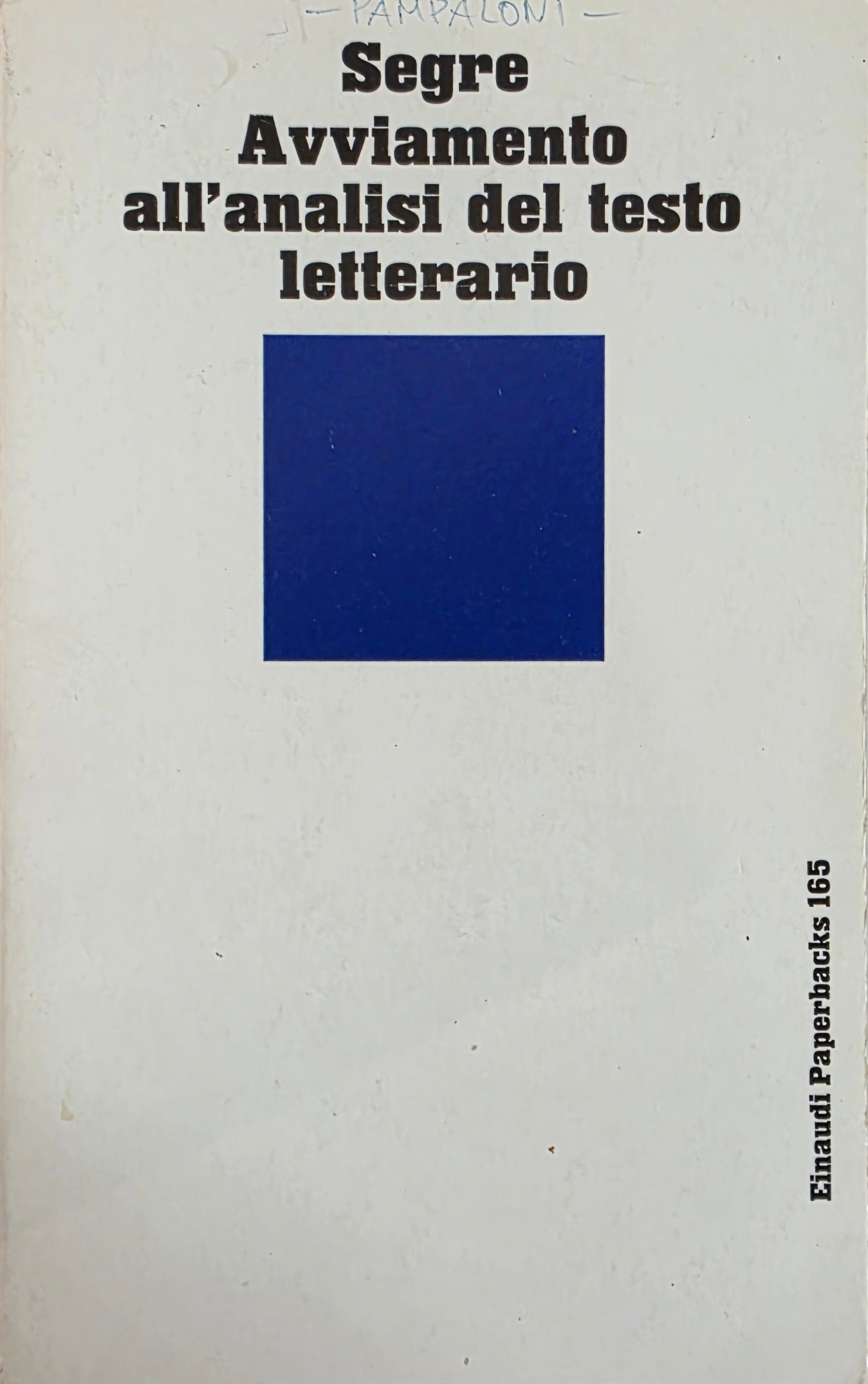 AVVIAMENTO ALL' ANALISI DEL TESTO LETTERARIO