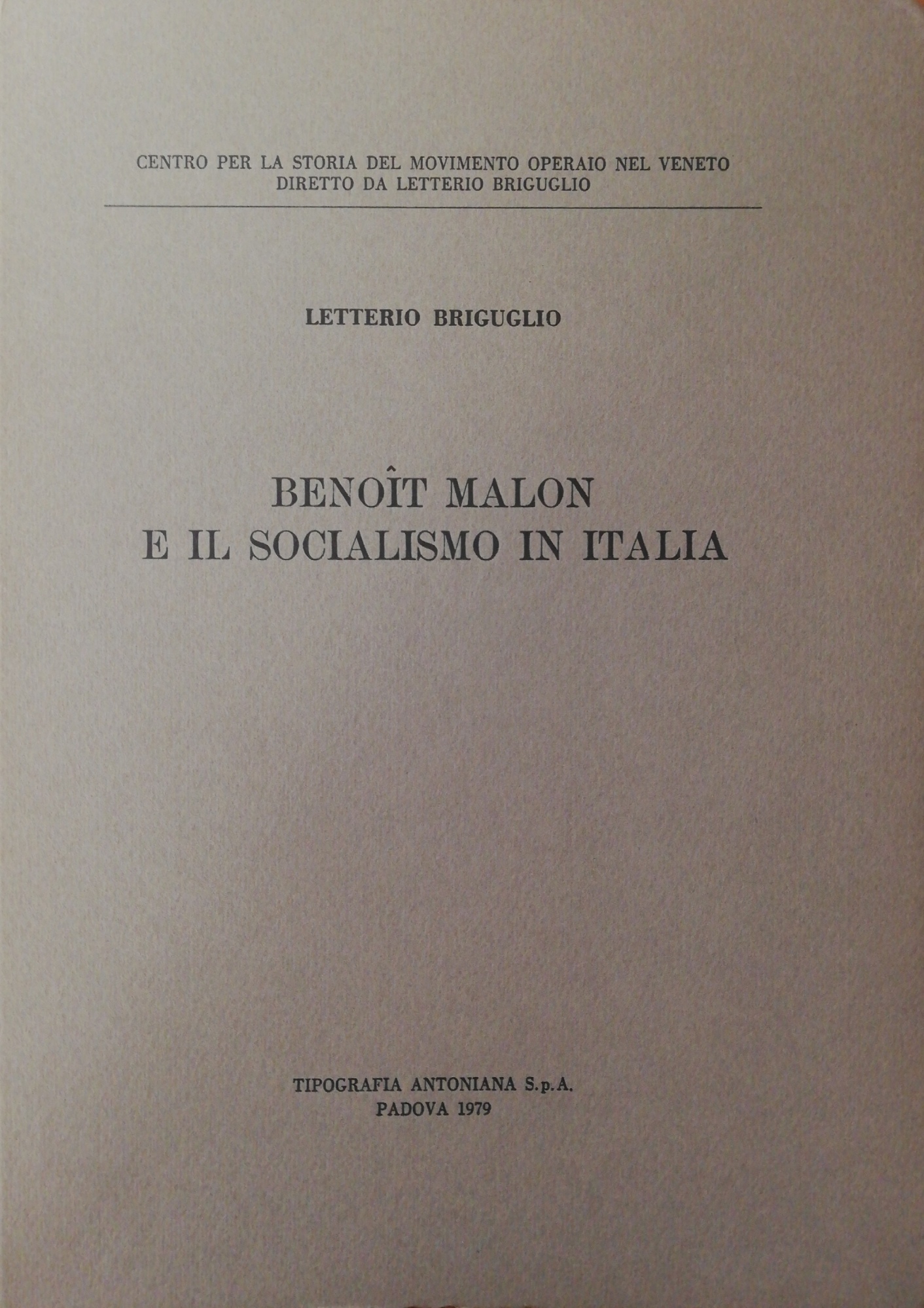 BENOIT MALON E IL SOCIALISMO IN ITALIA