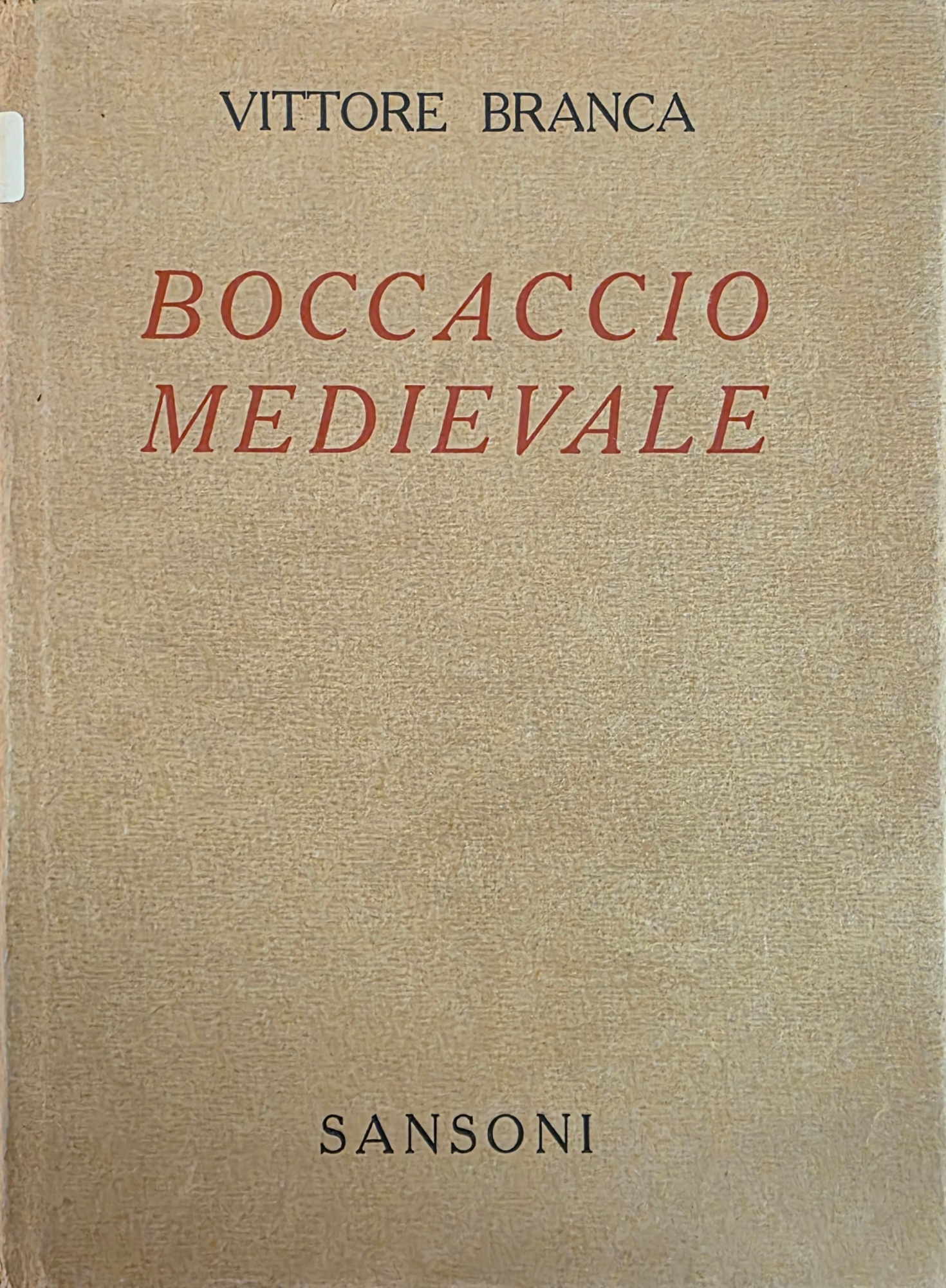 BOCCACCIO MEDIEVALE