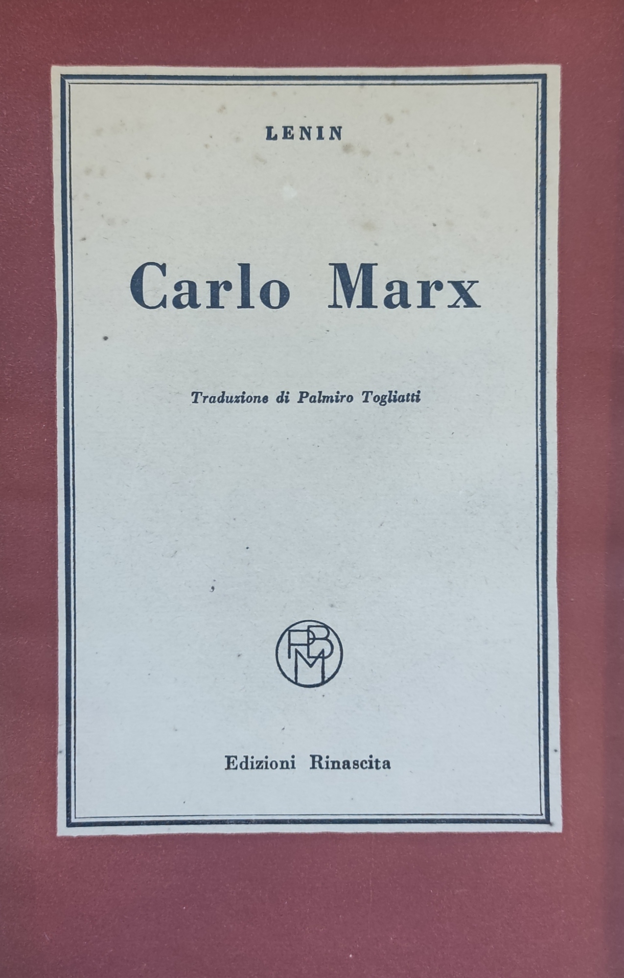CARLO MARX