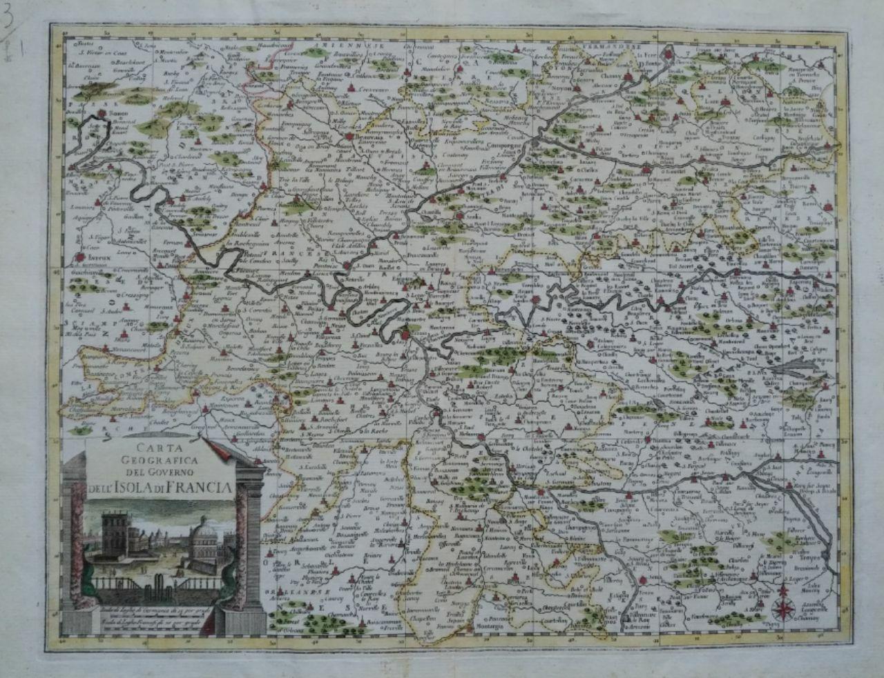 CARTA GEOGRAFICA DELL'ISOLA DI FRANCIA