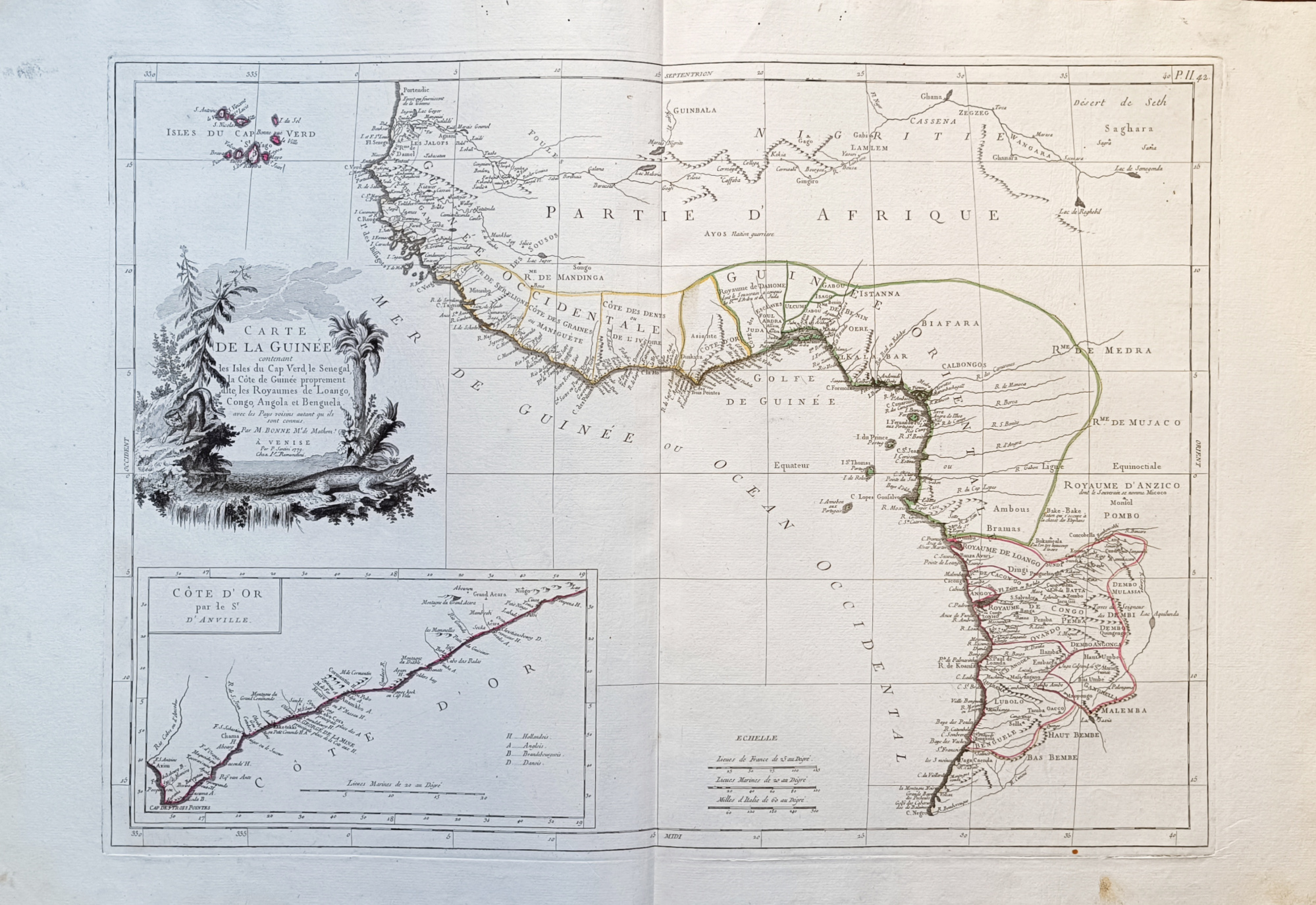 CARTE DE LA GUINEE CONTENANT LES ISLES DU CAP VERD, …