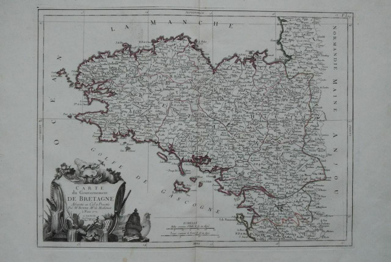 CARTE DU GOUVERNEMENT DE BRETAGNE