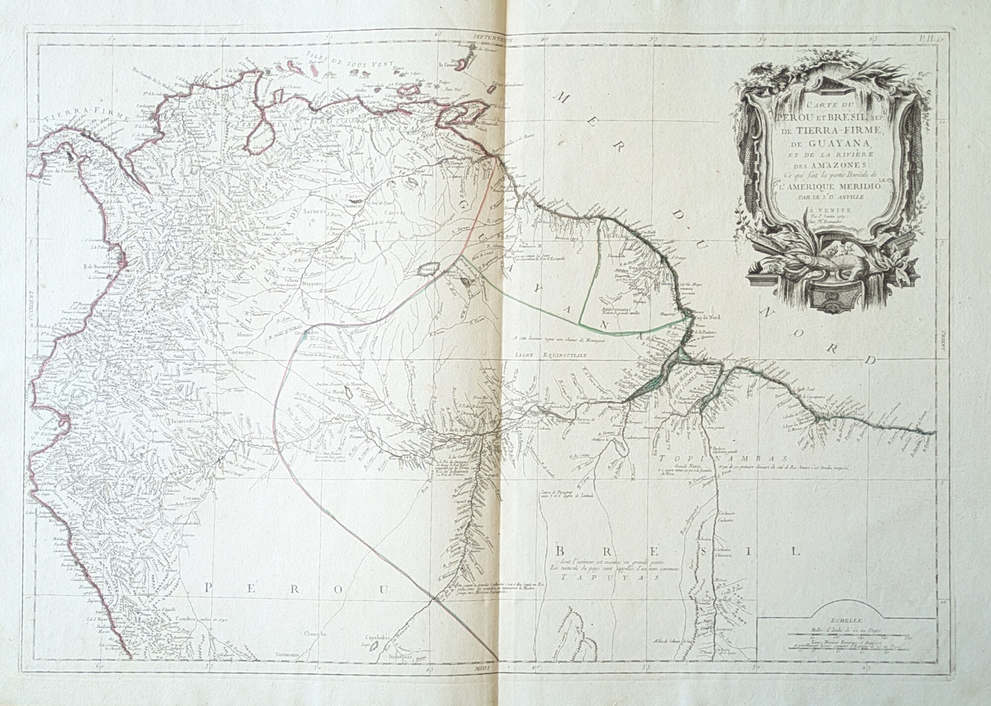CARTE DU PEROU ET BRESIL SEP. DE TIERRA-FIRME, DE GUAYANA, …
