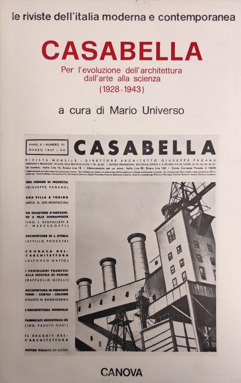 CASABELLA. PER L' EVOLUZIONE DELL' ARCHTETTURA DALL' ARTE ALLA SCIENZA …
