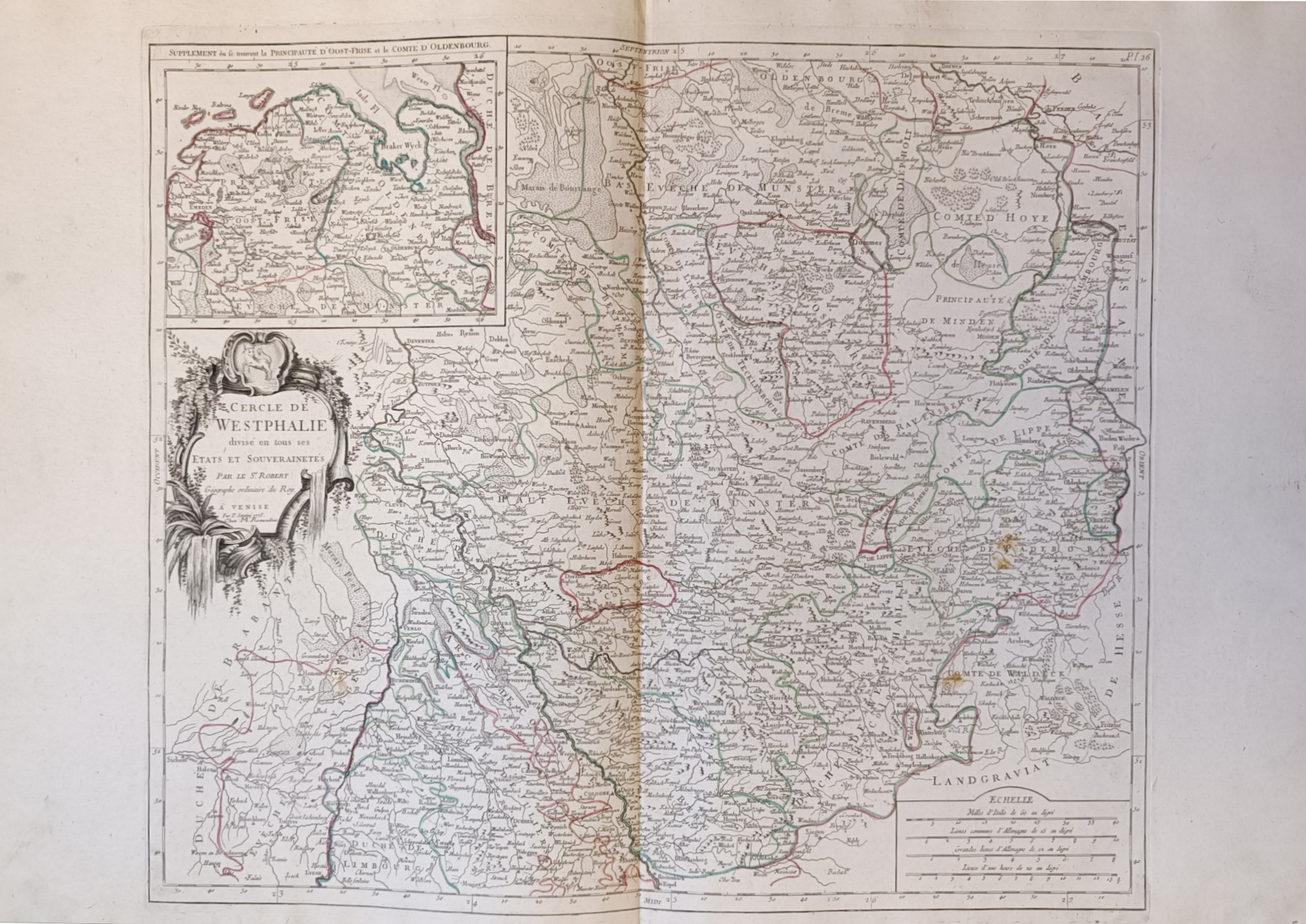 CERCLE DE WESTPHALIE DIVISE' EN TOUTS SES ETATS ET SOUVERINETES
