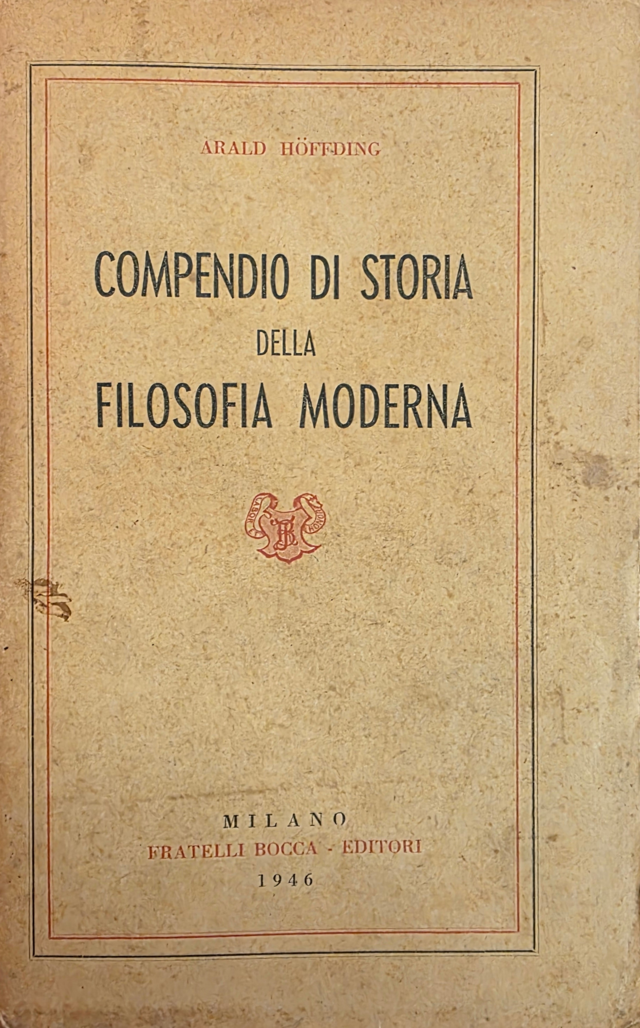 COMPENDIO DI STORIA DELLA FILOSOFIA MODERNA