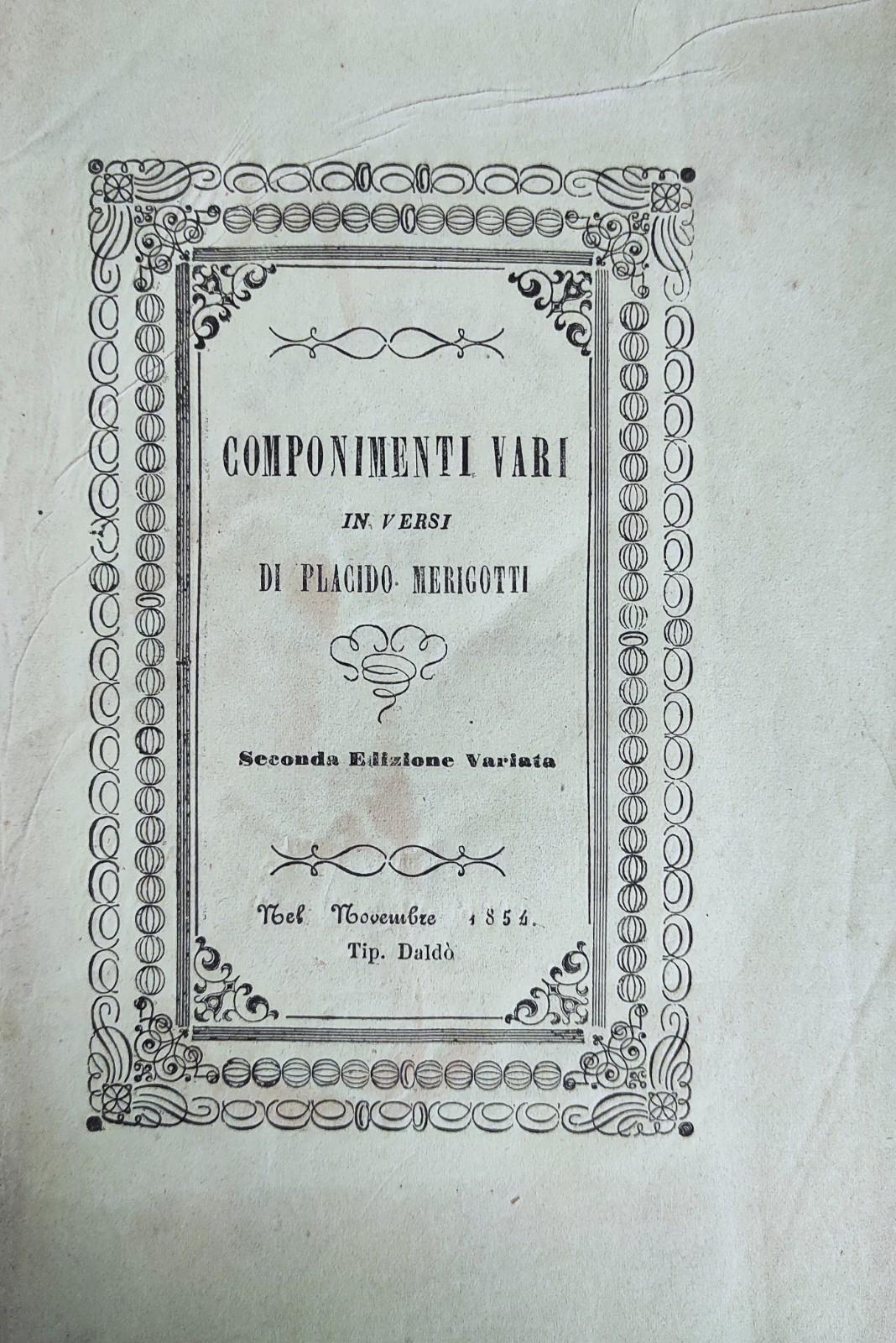 COMPONIMENTI VARI IN VERSI