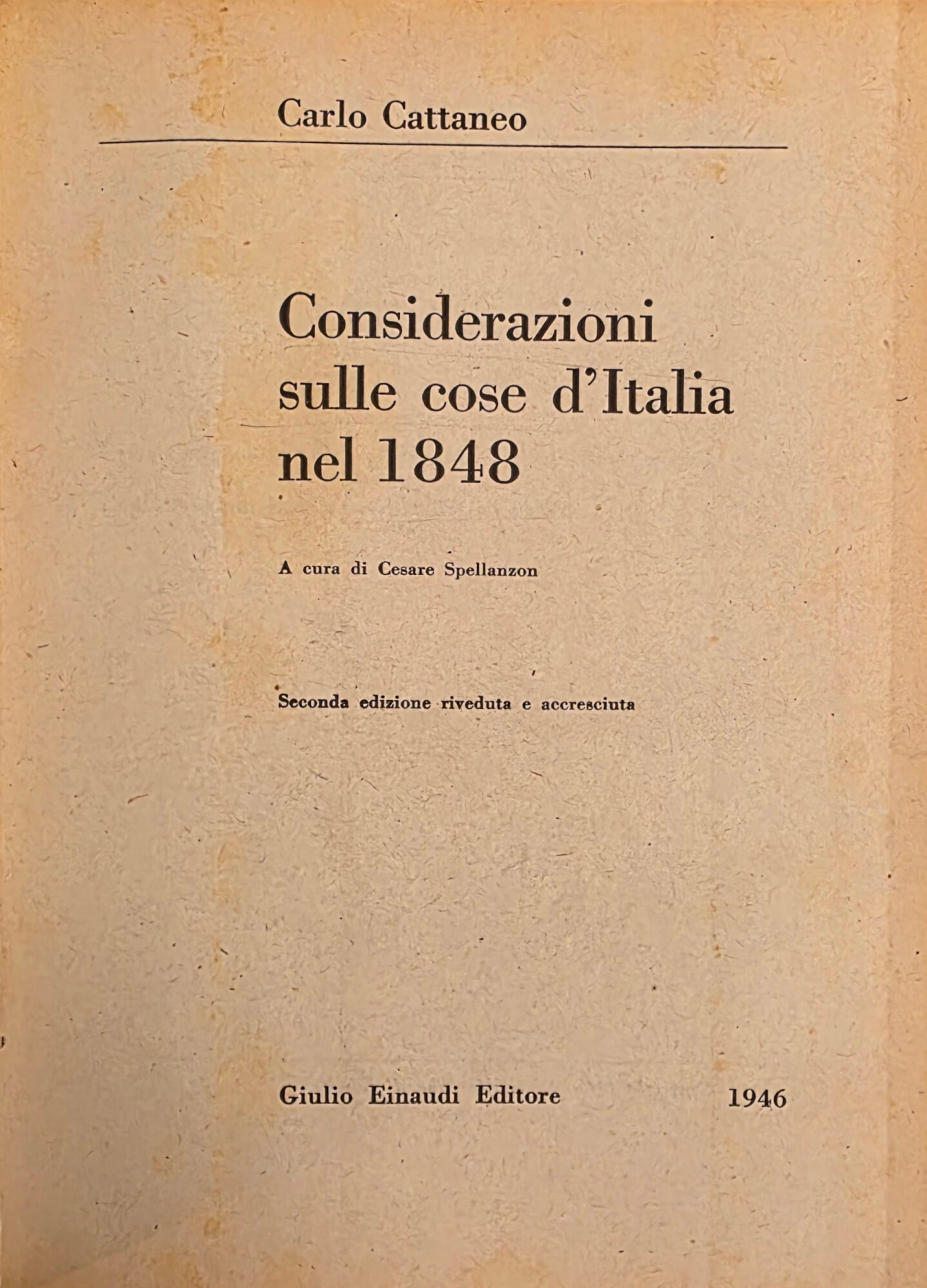 CONSIDERAZIONI SULLE COSE D' ITALIA NEL 1848