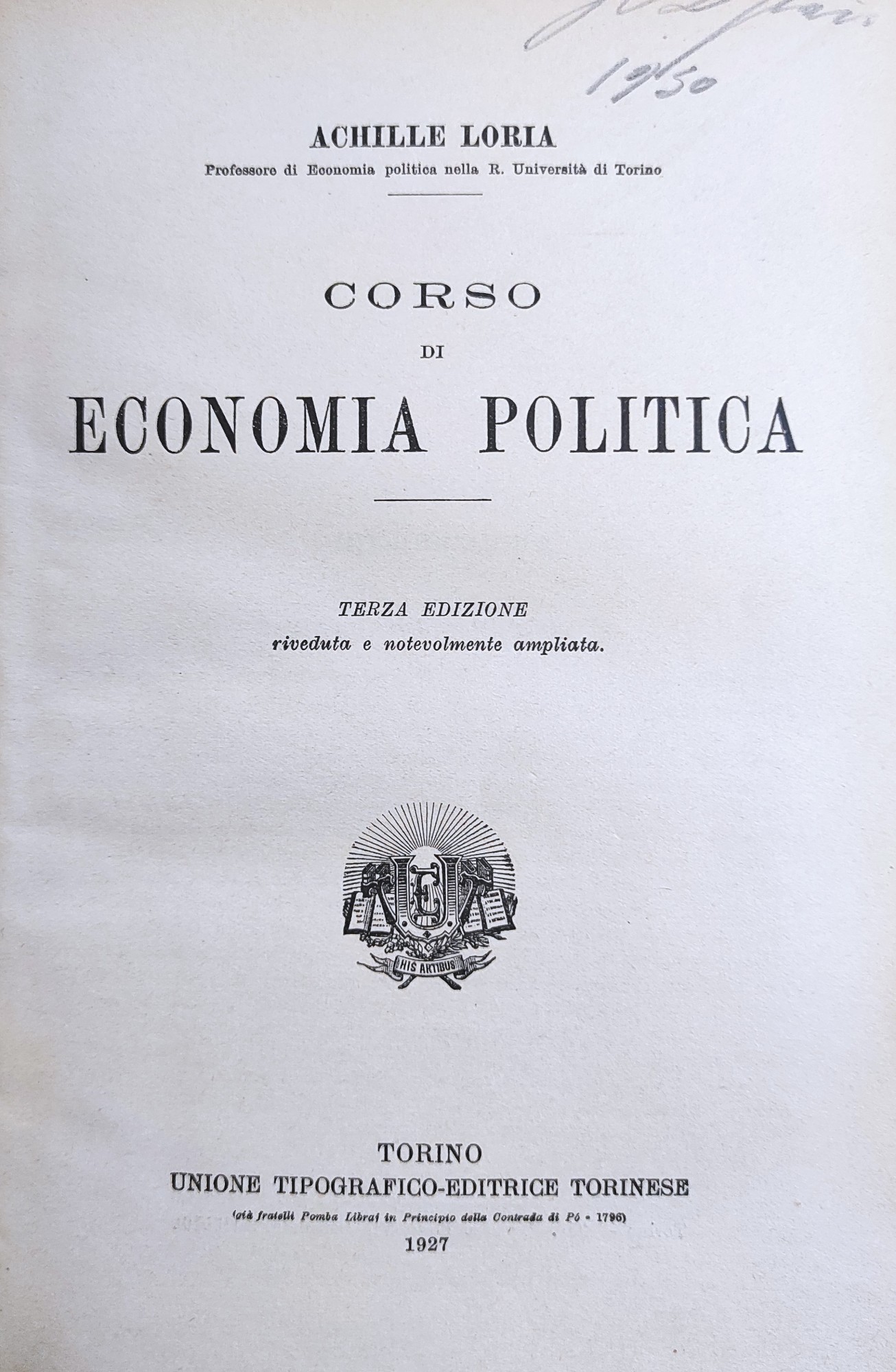 CORSO DI ECONOMIA POLITICA