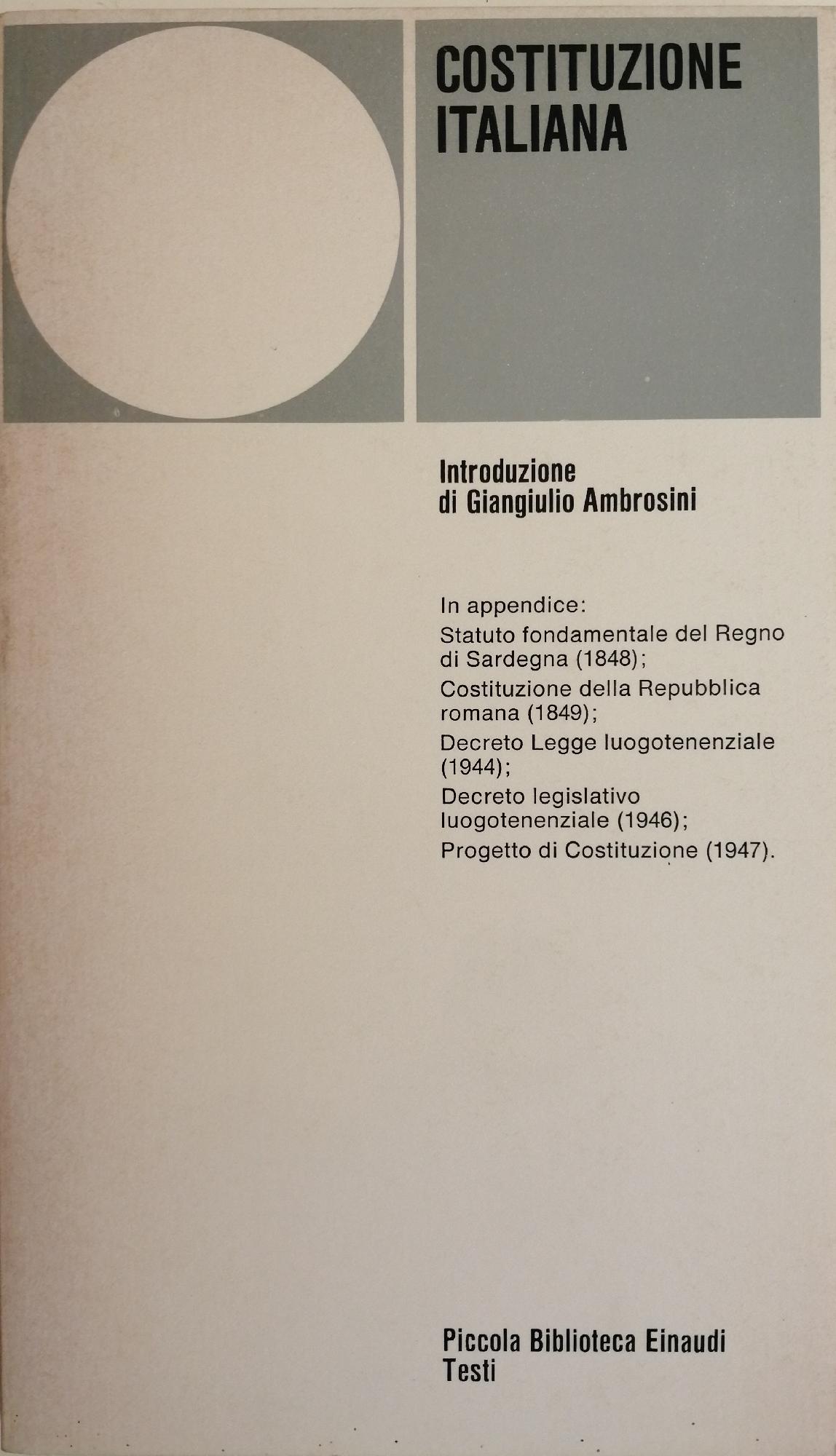 COSTITUZIONE ITALIANA