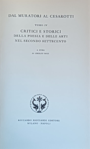 DAL MURATORI AL CESAROTTI VOL. IV