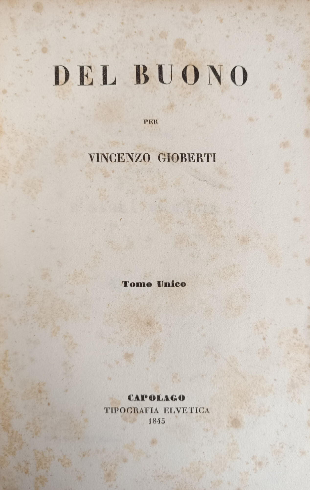 DEL BUONO (seguito da) DEL BELLO