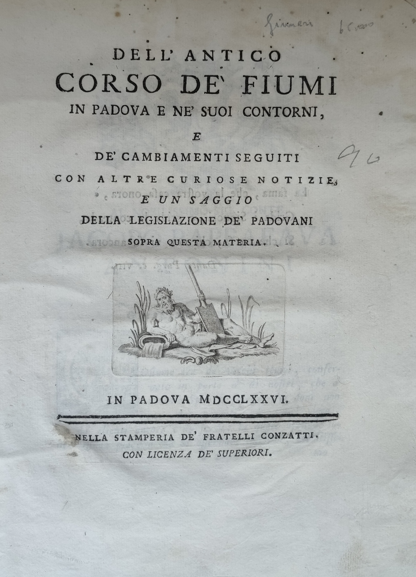 DELL' ANTICO CORSO DE' FIUMI IN PADOVA E NE' SUOI …