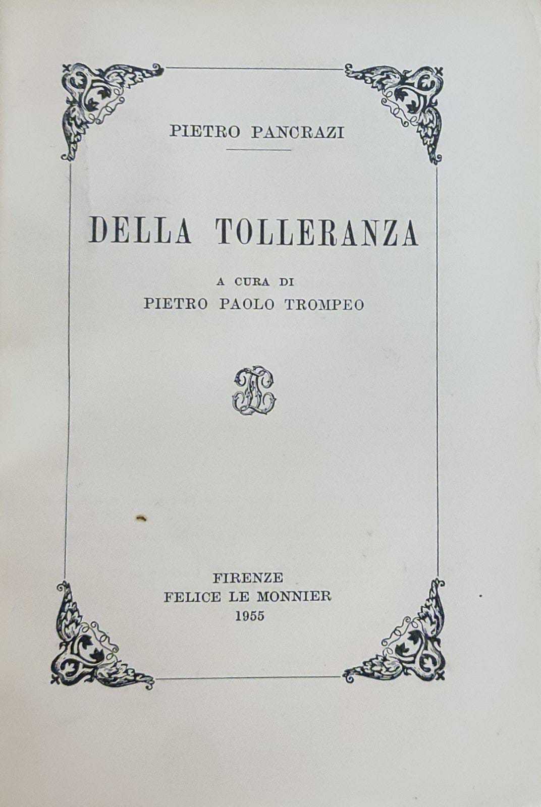 DELLA TOLLERANZA