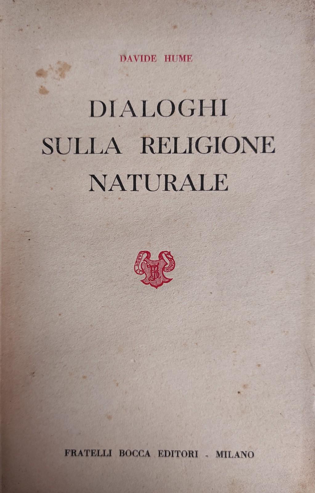 DIALOGHI SULLA RELIGIONE NATURALE