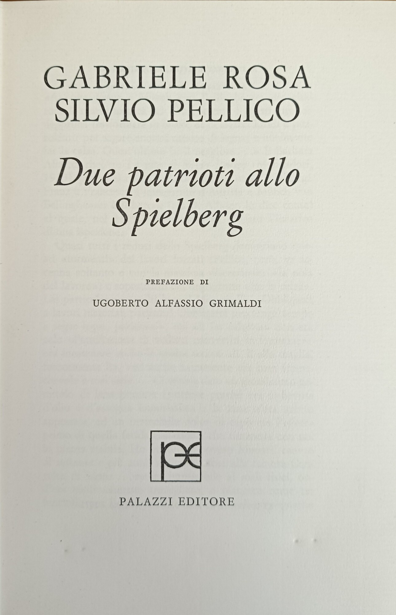 DUE PATRIOTI ALLO SPIELBERG