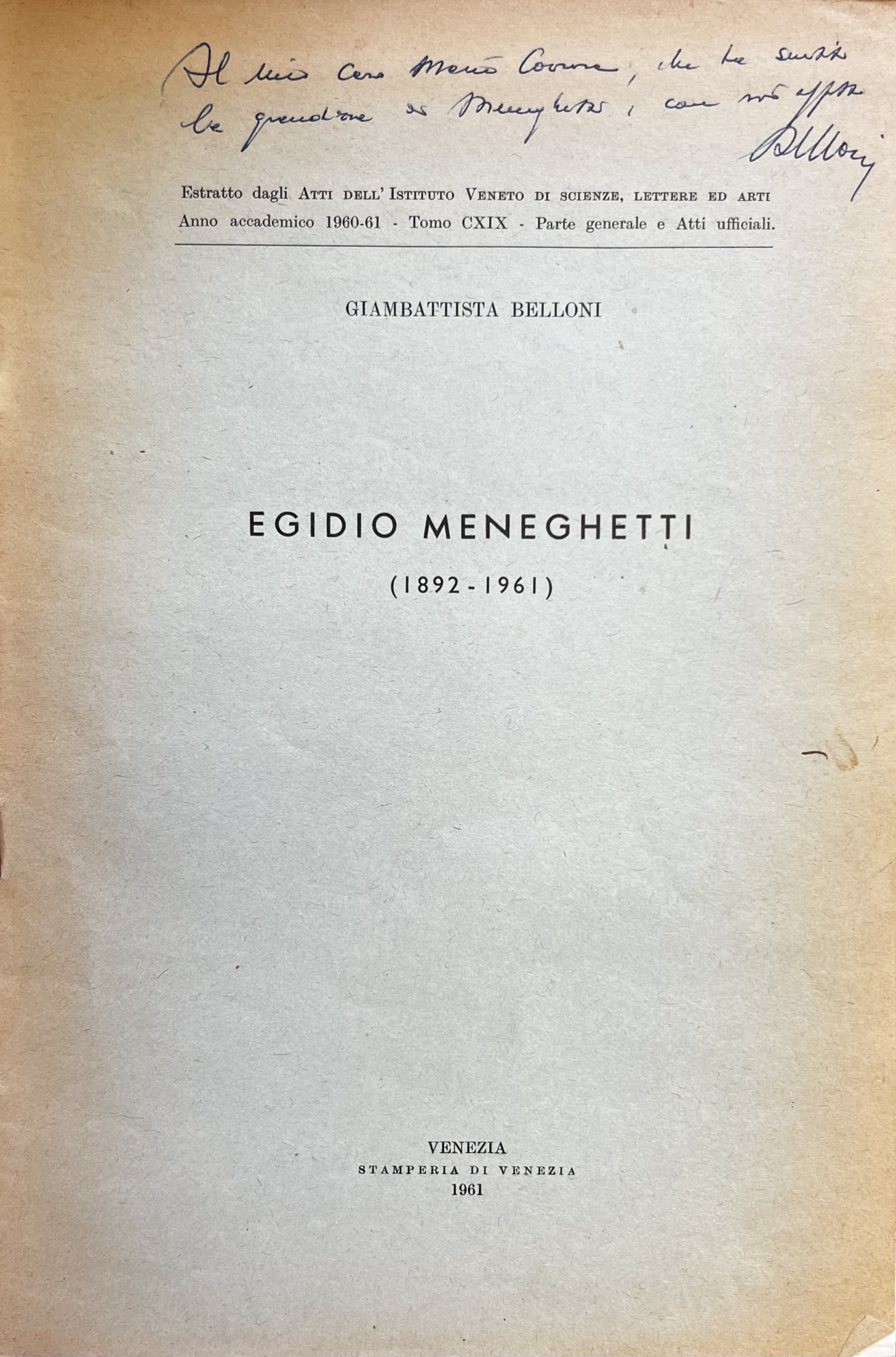 EGIDIO MENEGHETTI (1892 - 1961)