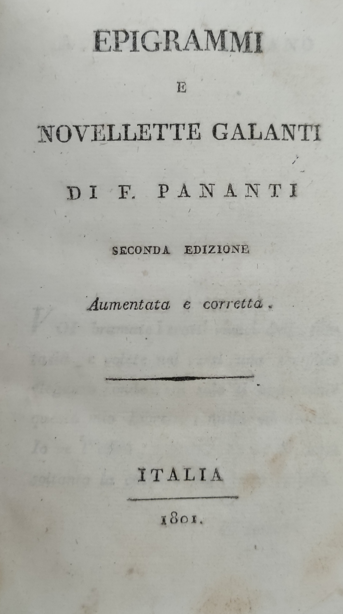 EPIGRAMMI E NOVELLETTE GALANTI