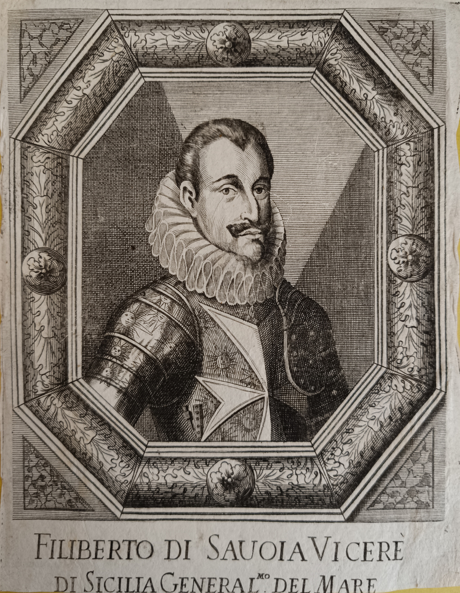 FILIBERTO DI SAUOIA VICERÈ DI SICILIA GENERAL.MO DEL MARE