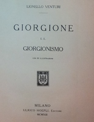 GIORGIONE E IL GIORGIONISMO