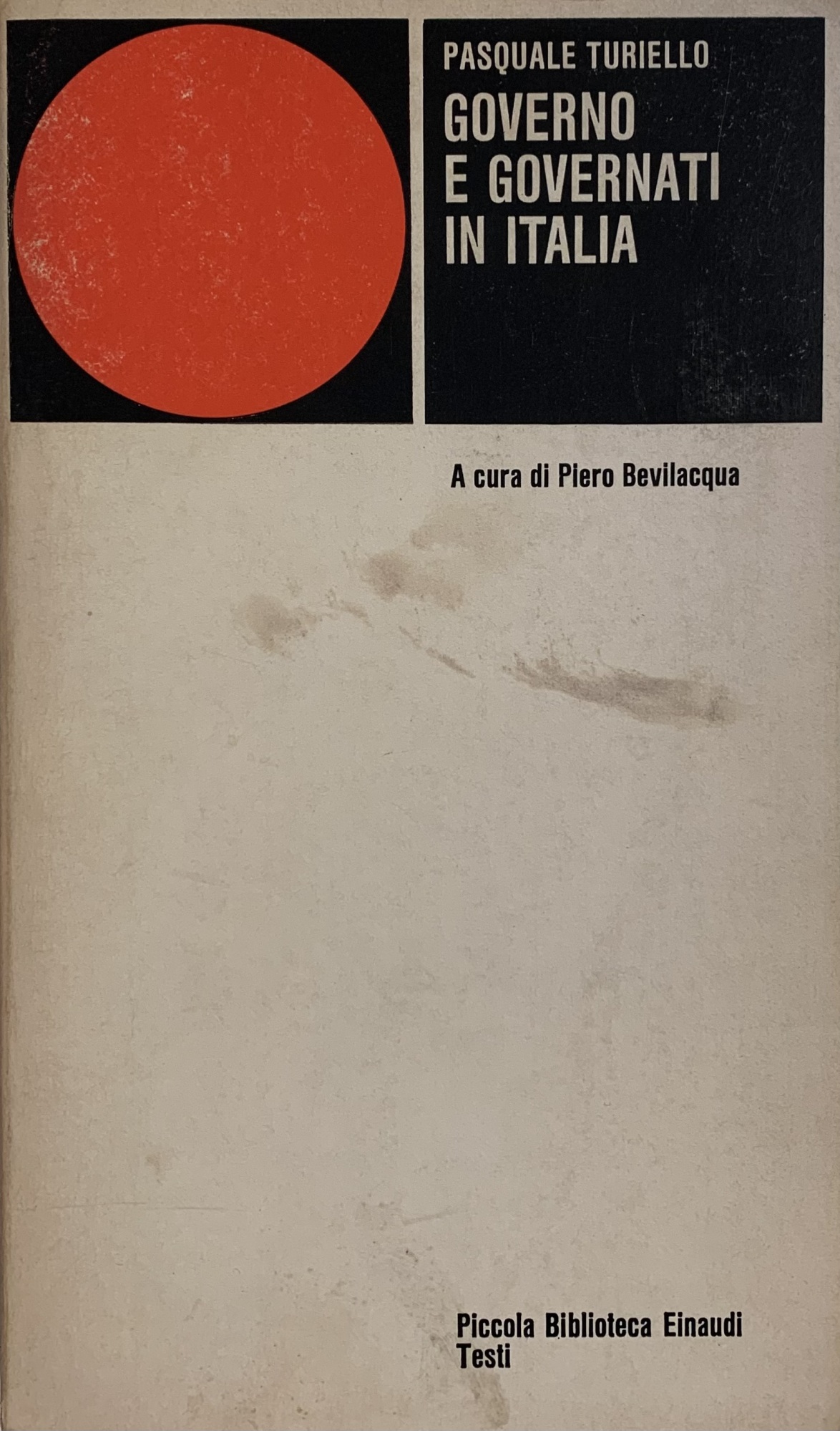 GOVERNO E GOVERNATI IN ITALIA