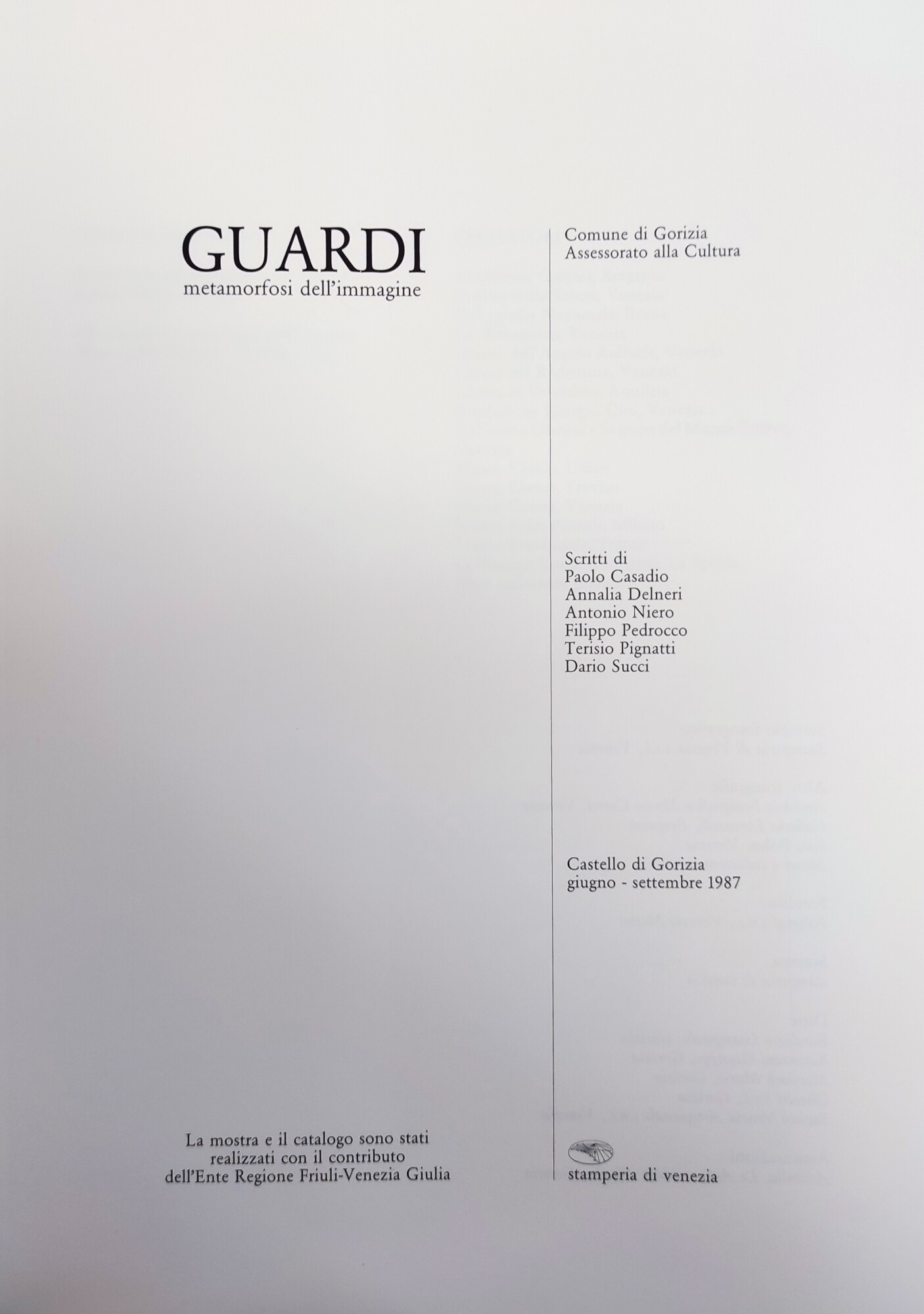 GUARDI. METAMORFOSI DELL' IMMAGINE